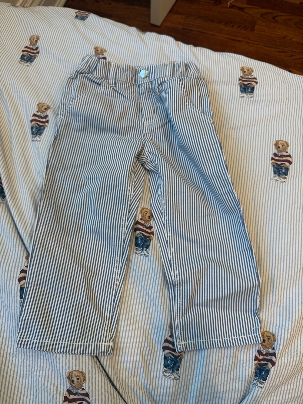 Jacadi Kids Blue & White Striped Pants size 24m